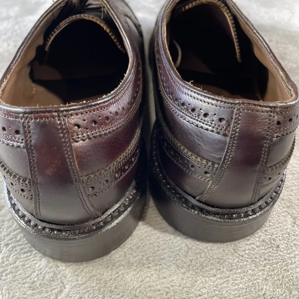 Florsheim Royal Imperial Brogue Dress Shoes Mens 8.5 D Burgundy Leather Wingtip